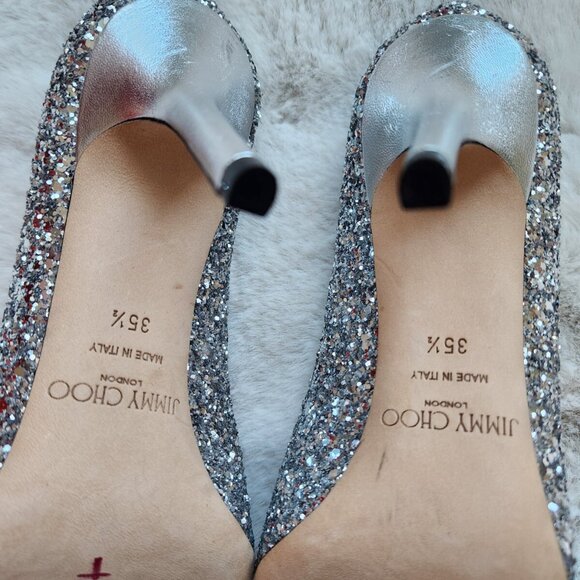 JIMMY CHOO ROMY 85 Pumps Bow Glitter - Picture 12 of 12
